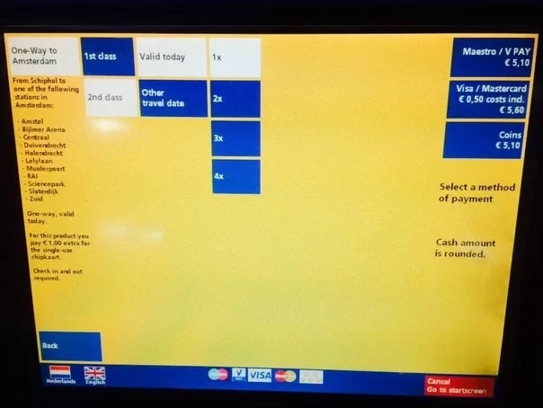Wie man vom Flughafen Schiphol ins Zentrum von Amsterdam kommt